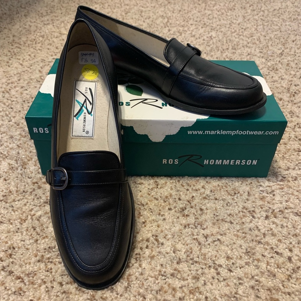 Ros Hommerson black loafers, size 8.5 S
